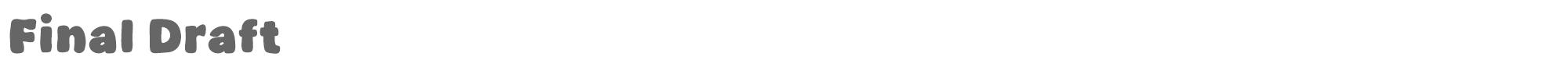 Sample characters Final Draft Font
